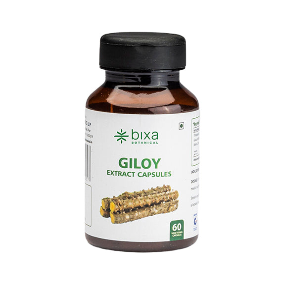 Giloy Extract 60 Veg Capsules (450mg) 2.5% Bitters  Tinospora cordifolia ( Guduchi )