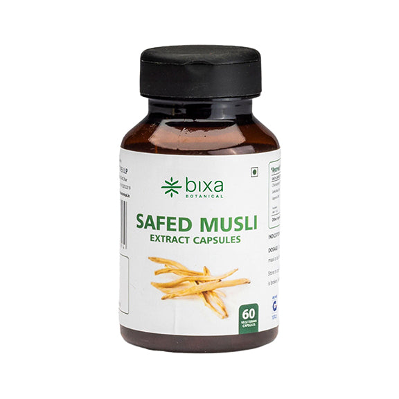 Safed Musli Extract 60 Veg Capsules (450mg) 30% Saponin