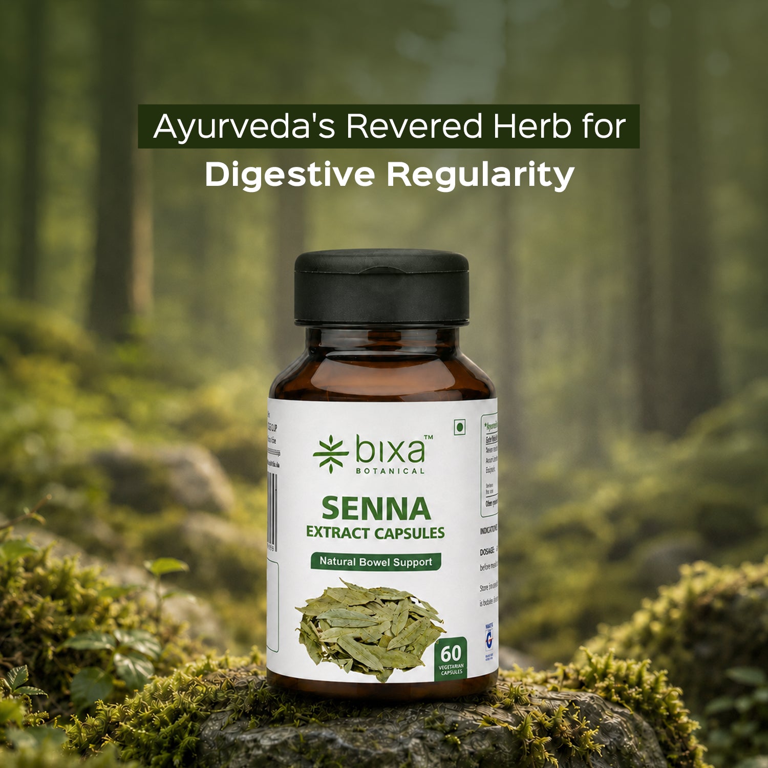 Indian Senna Extract 60 Veg Capsules (450mg) 20% Sennoside