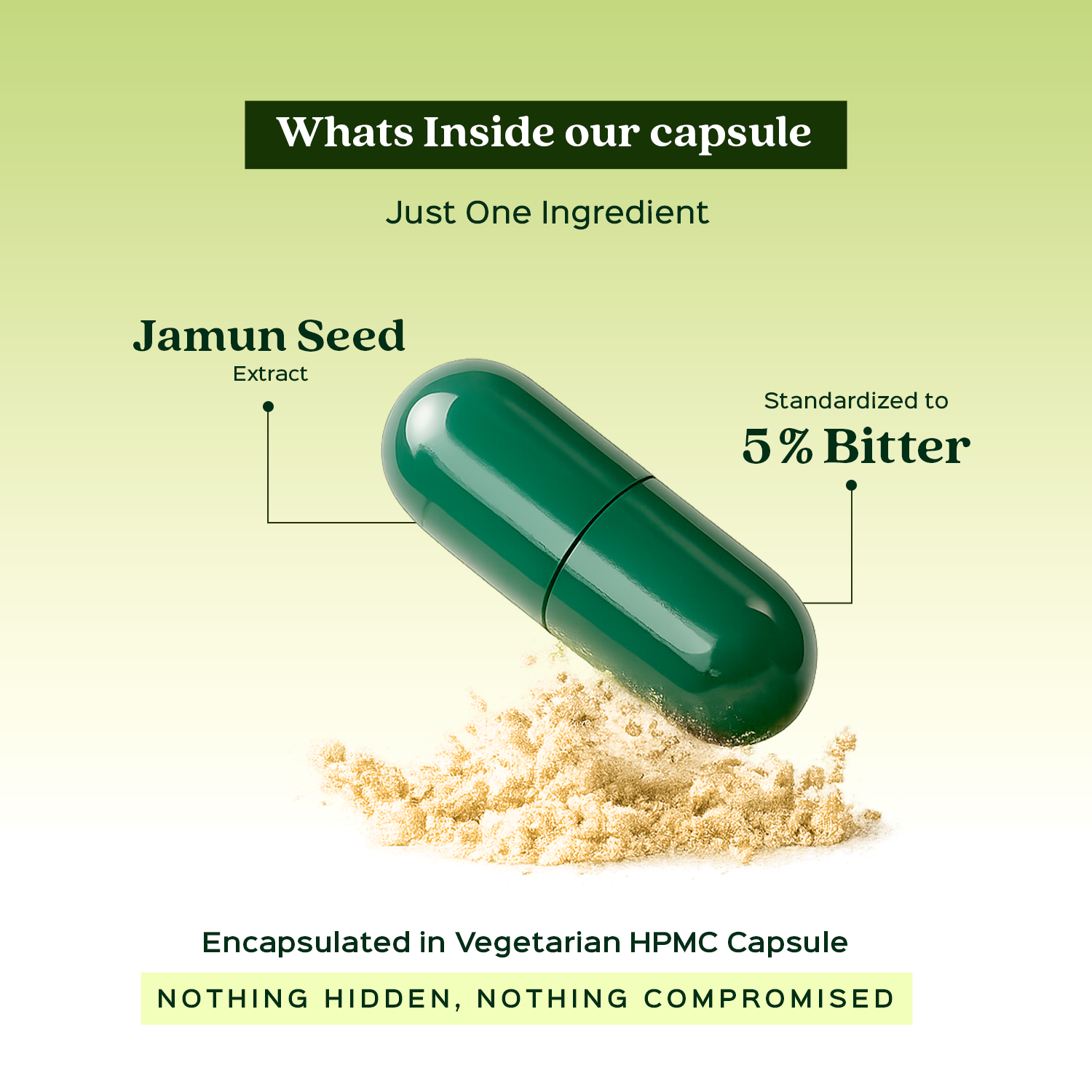 Jamun Extract 60 Veg Capsules (450mg) 5% Bitters