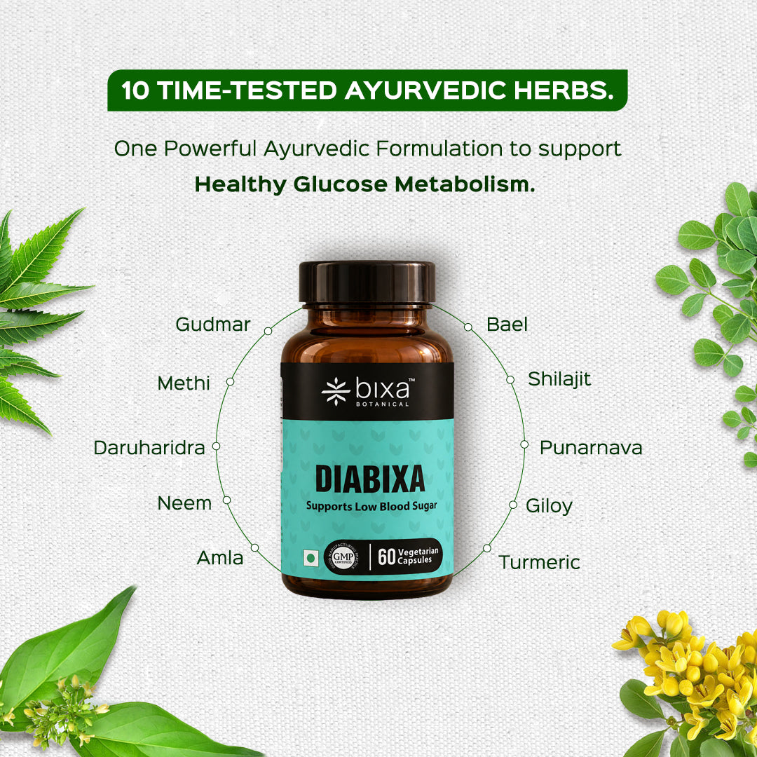 DIABIXA 60 Veg Capsules (450mg) Supports Low Blood Sugar