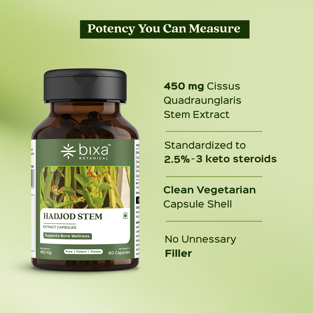 Cissus / Hadjod Extract 60 Veg Capsules (450mg)  2.5% 3-keto steroids