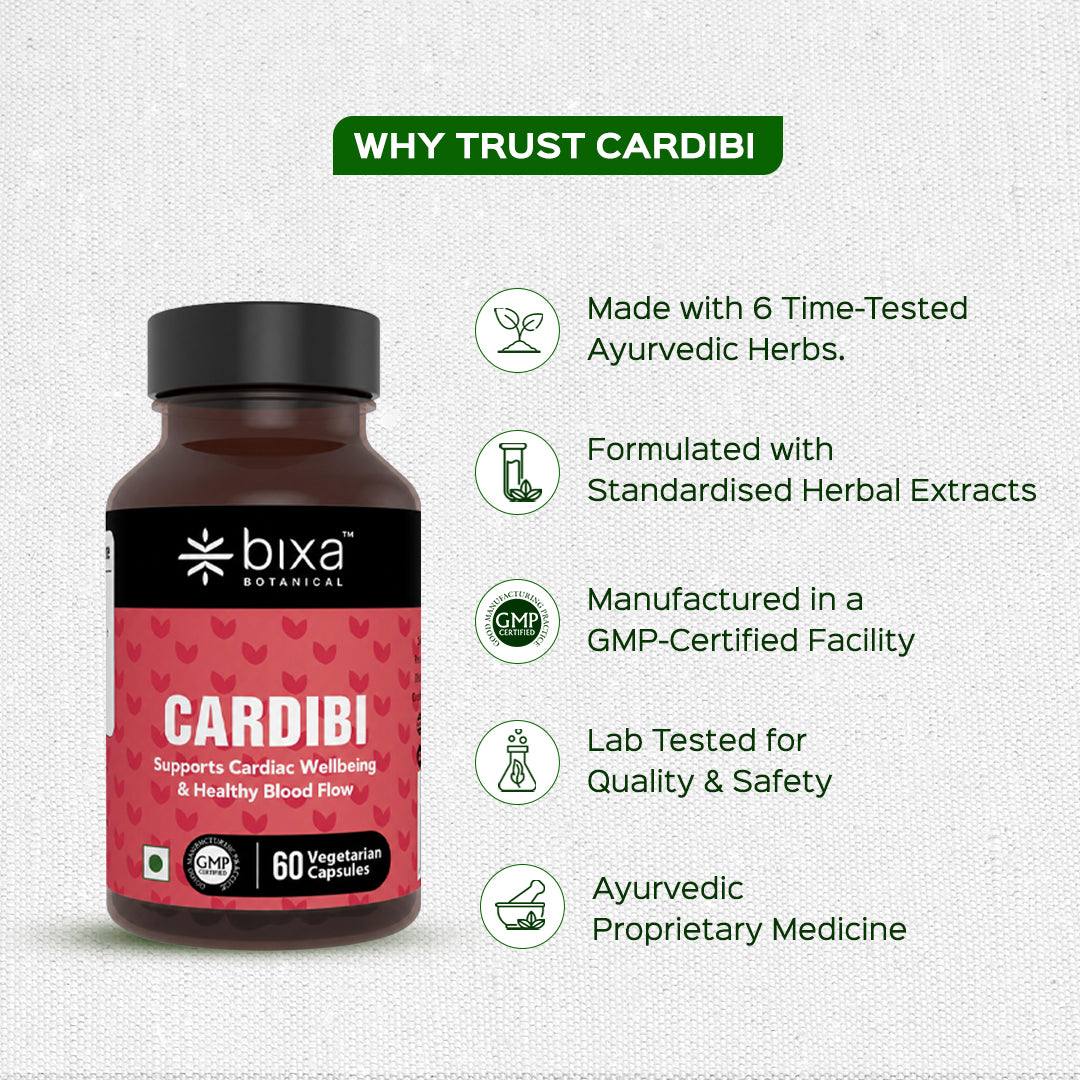 CARDIBI 60 Veg Capsules (450mg) Supports Cardiac Wellbeing