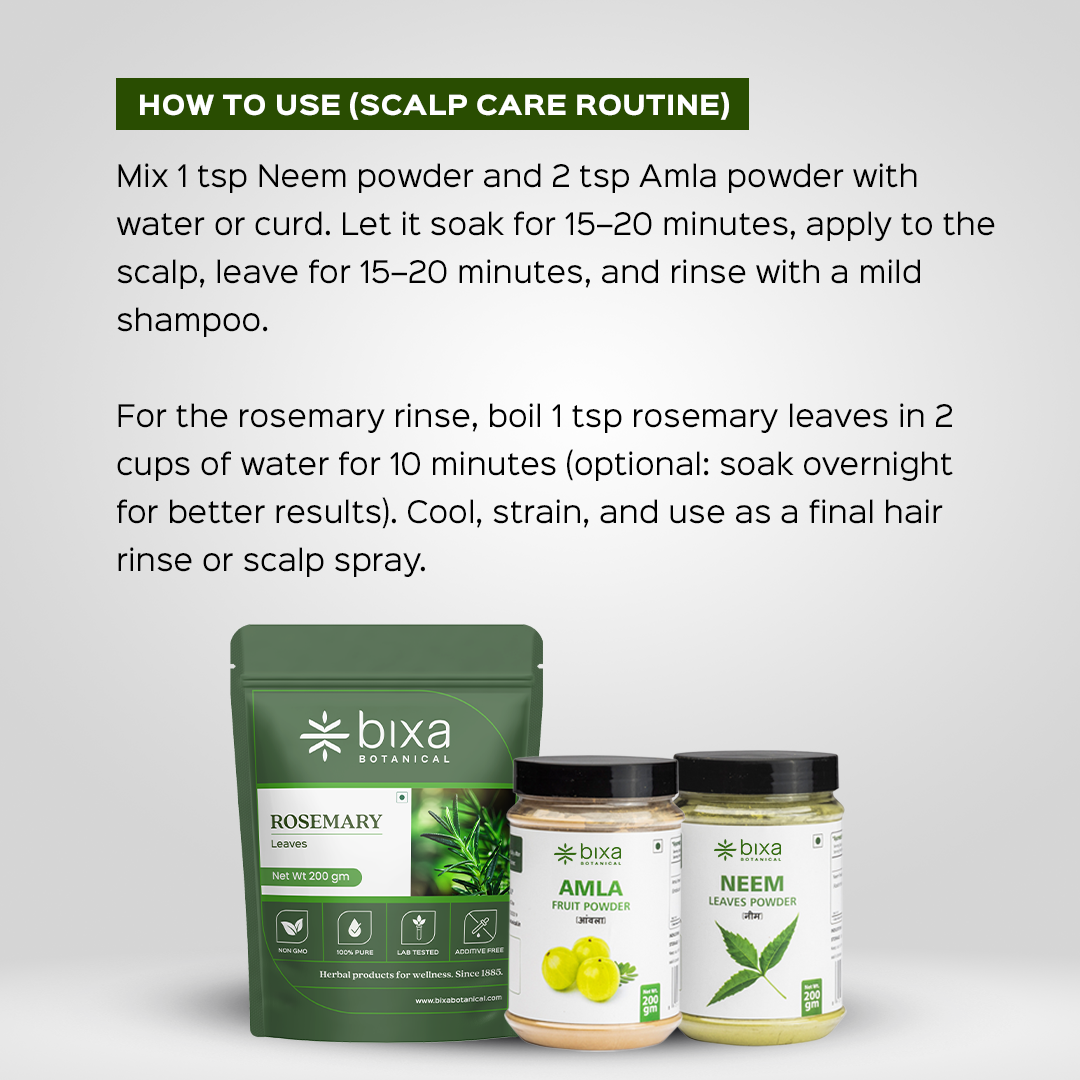 Scalp Health & Hair Strength Ritual | Neem + Amla + Rosemary Leaves | Combo