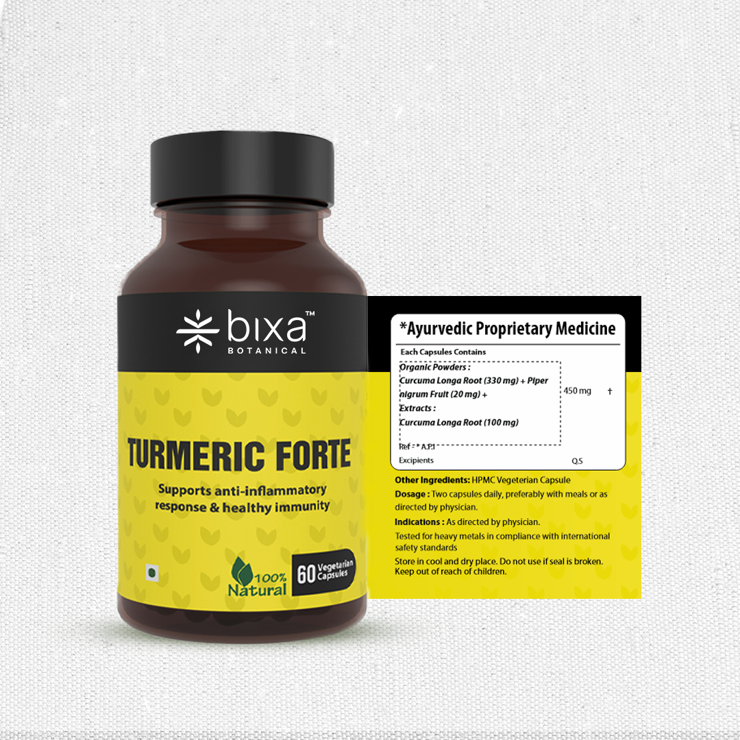 TURMERIC FORTE - Curcumin Capsules with Organic Pepper & Turmeric
