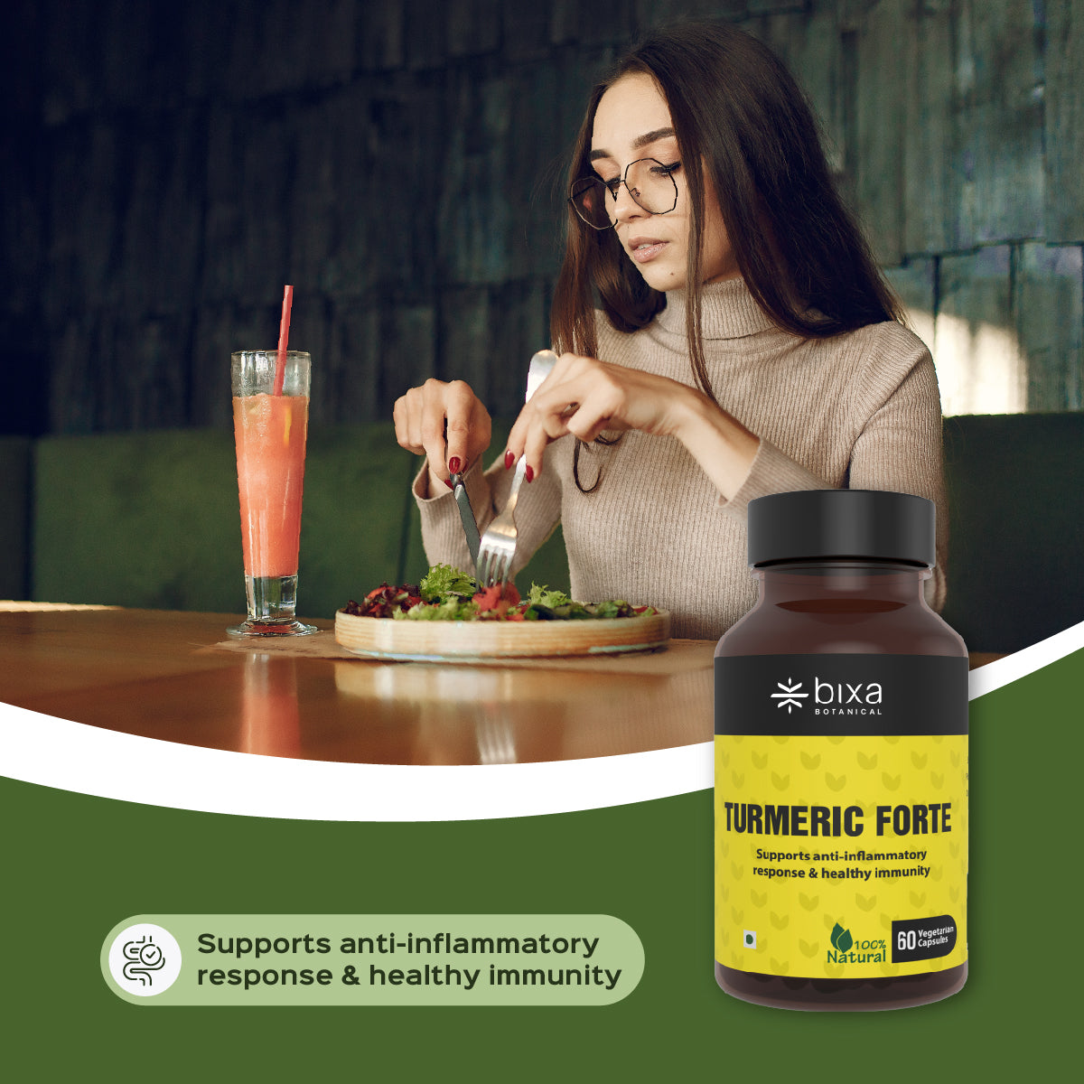 TURMERIC FORTE - Curcumin Capsules with Organic Pepper & Turmeric