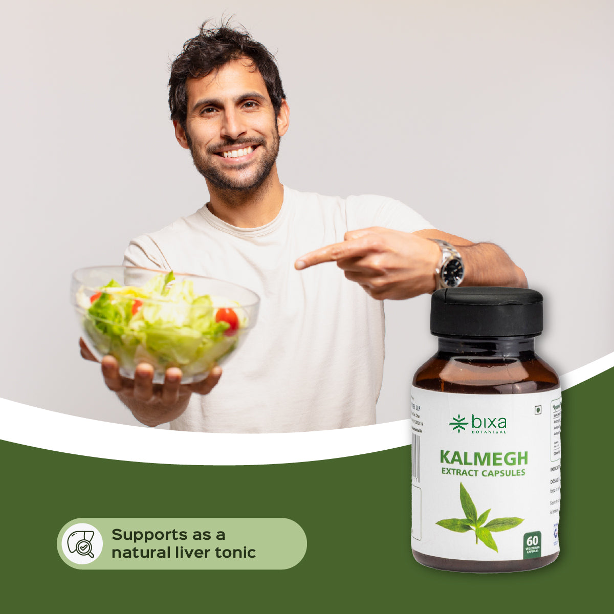 Andrographis /  Kalmegh Extract 60 Veg Capsules (450mg) 20% Andrographolides by HPLC