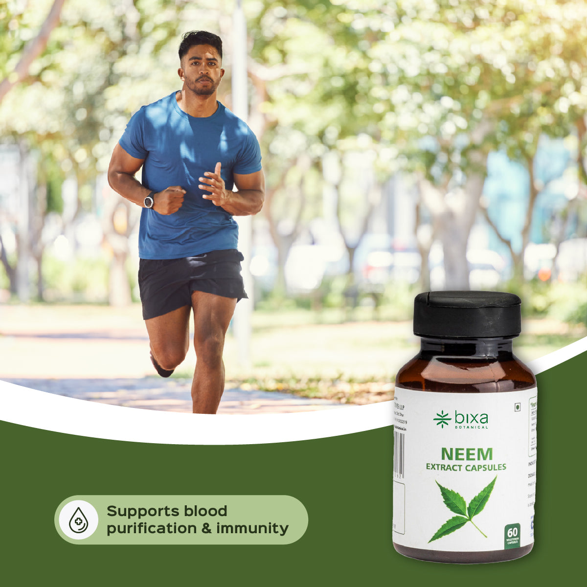 Neem Leaf Extract 60 Veg Capsules (450mg) 3% Bitters