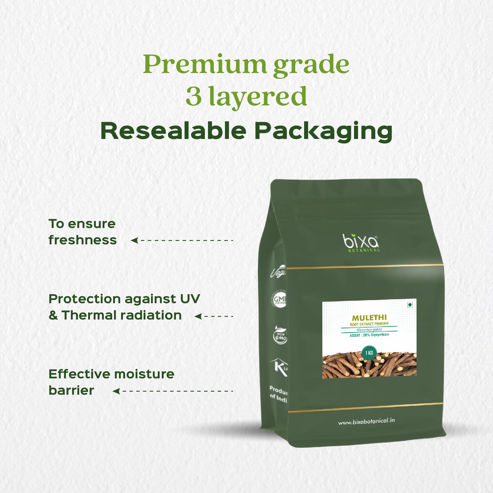 Licorice/ Mulethi (Glycyrrhiza Glabra) dry Extract - 20% Glycyrrhizin by Gravimetry