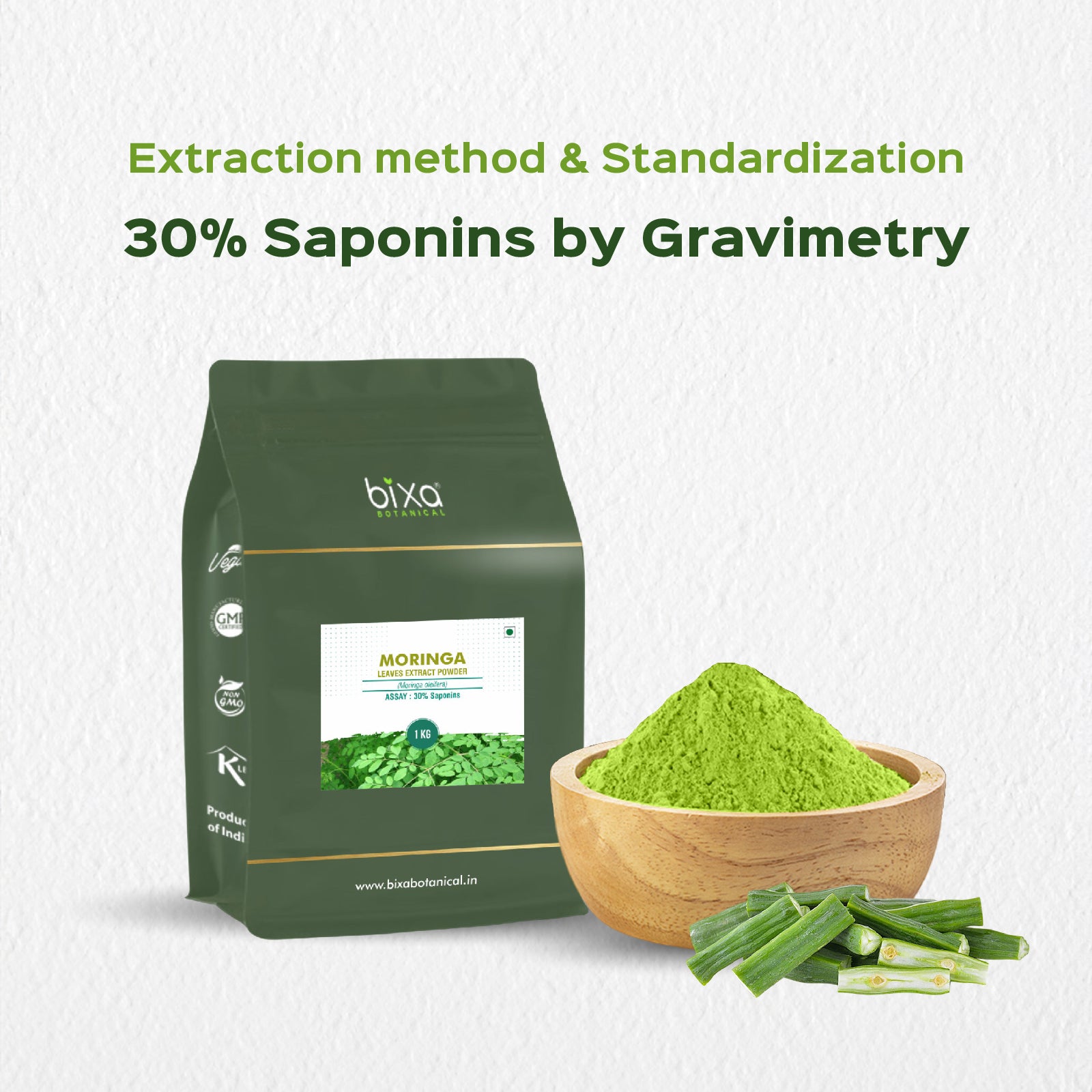 Moringa/ Shigru (Moringa Oleifera) Dry Extract - 30% Saponins by Gravimetry