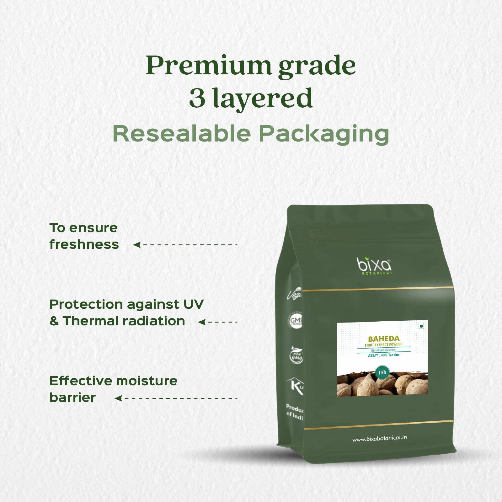 Baheda (Terminalia Belerica) Dry Extract - 40% Tannins by Titration