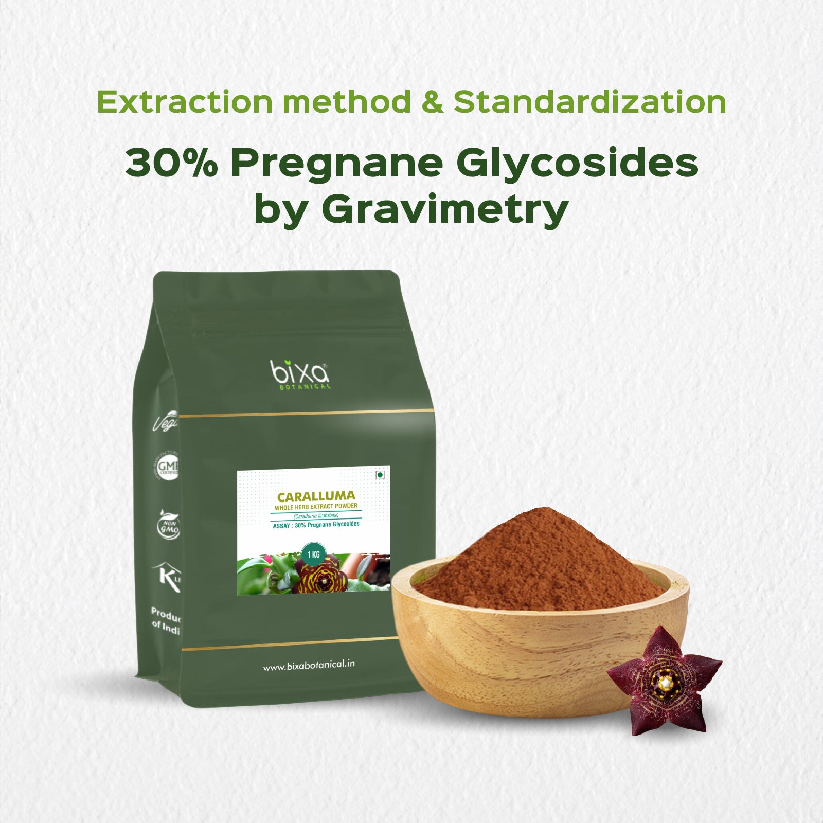 Caralluma (Caralluma Fimbriata) Dry Extract - 30% Pregnane Glycosides by Gravimetry