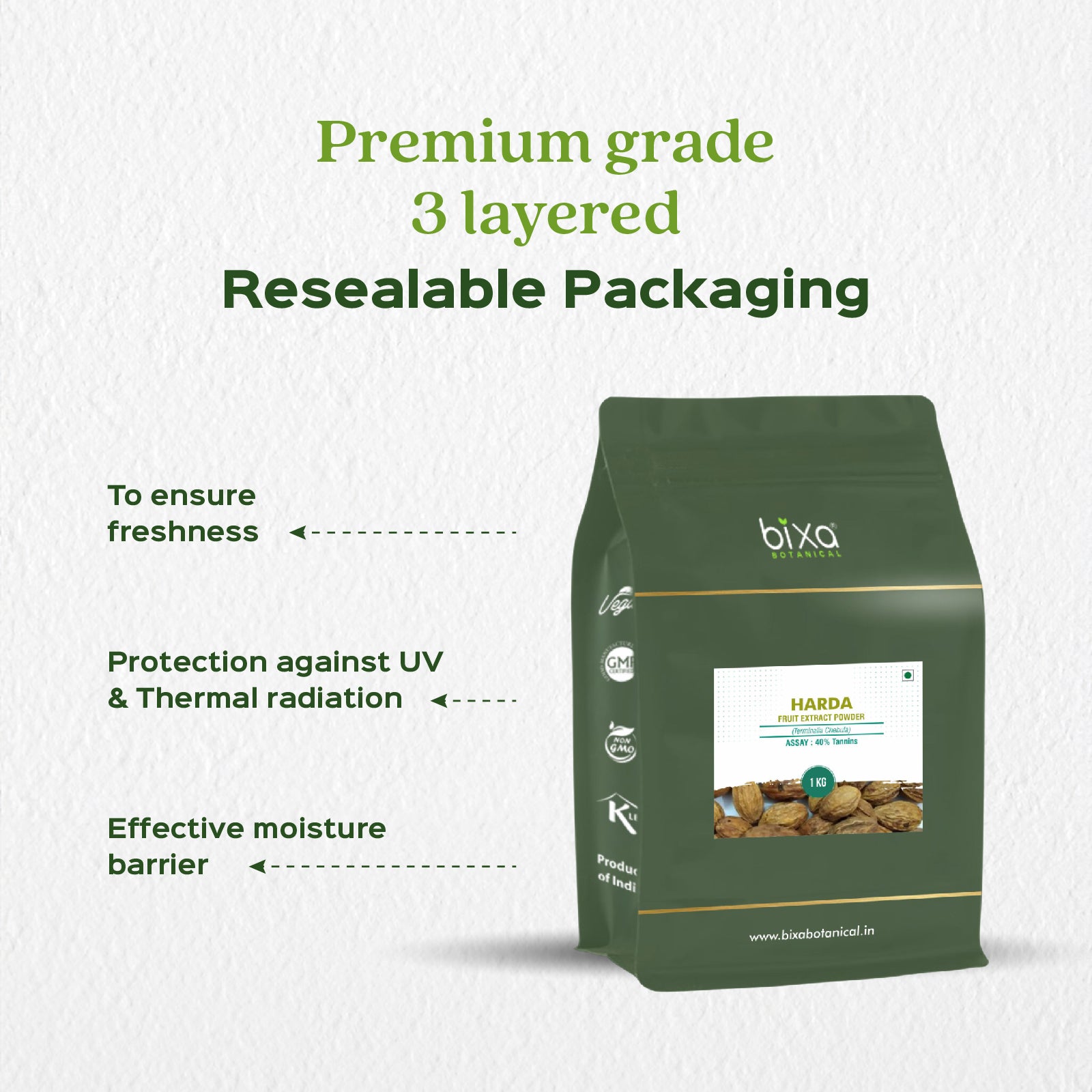 Harda (Terminalia Chebula) dry Extract - 40% Tannins by Titration