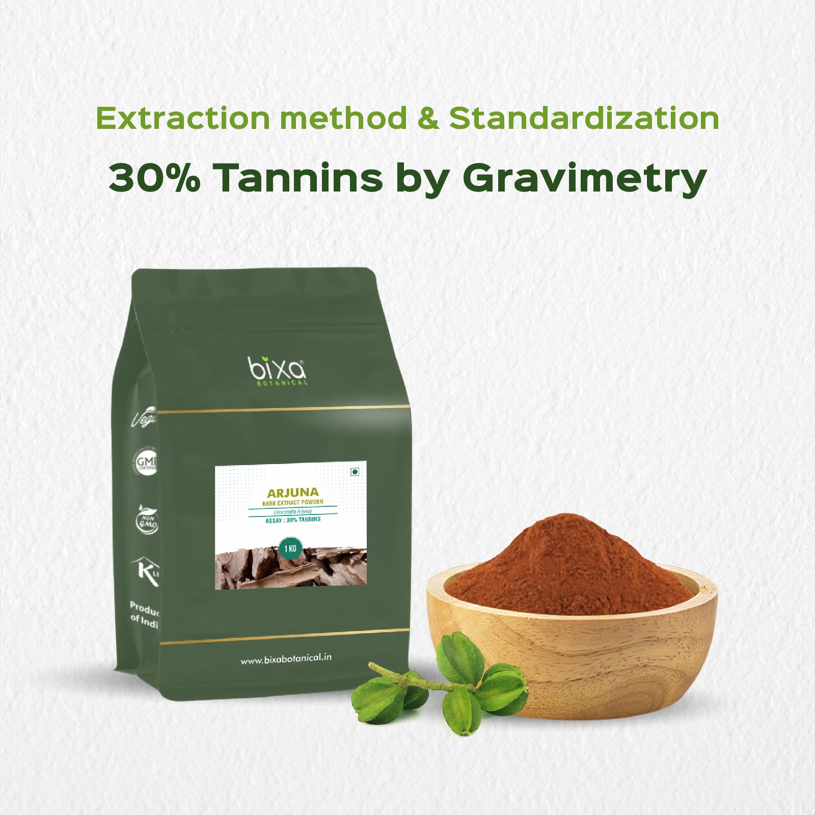Arjuna (Terminalia Arjuna) Dry Extract - 30% Tannins by Gravimetry