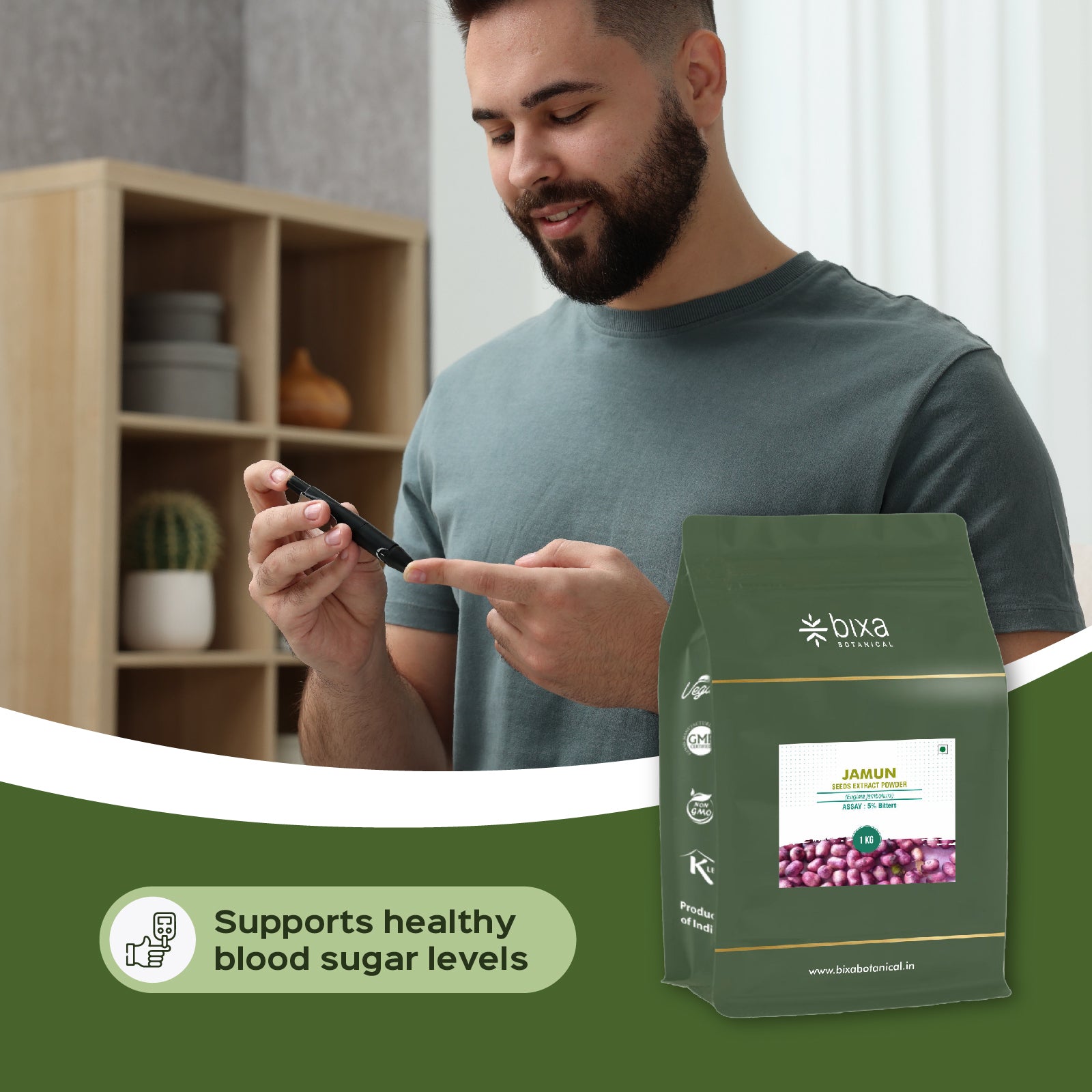 Jamun (Eugenia Jambolana) dry Extract - 5% Bitters by Gravimetry