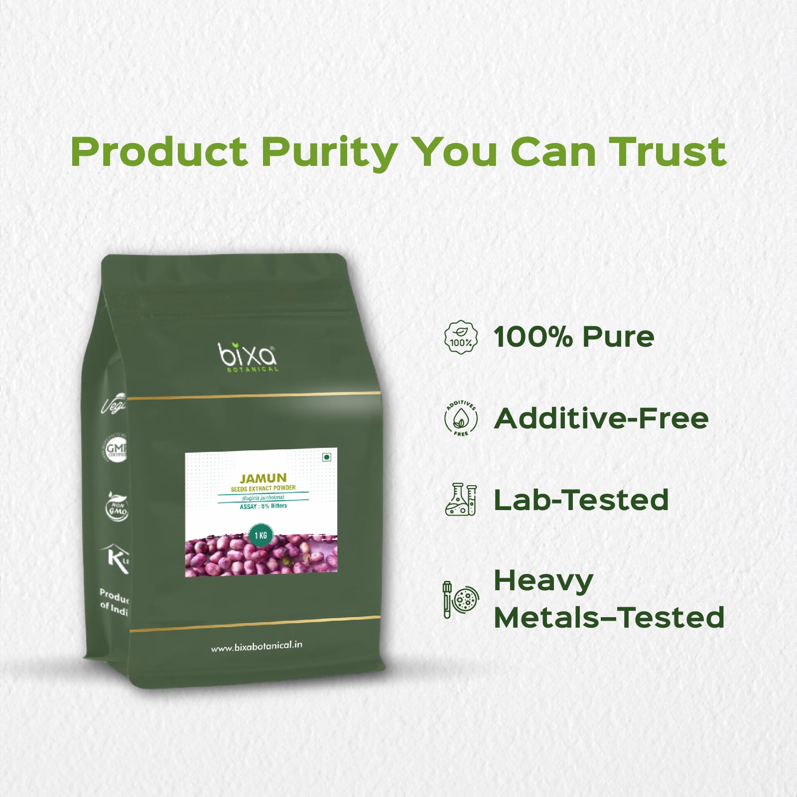 Jamun (Eugenia Jambolana) dry Extract - 5% Bitters by Gravimetry