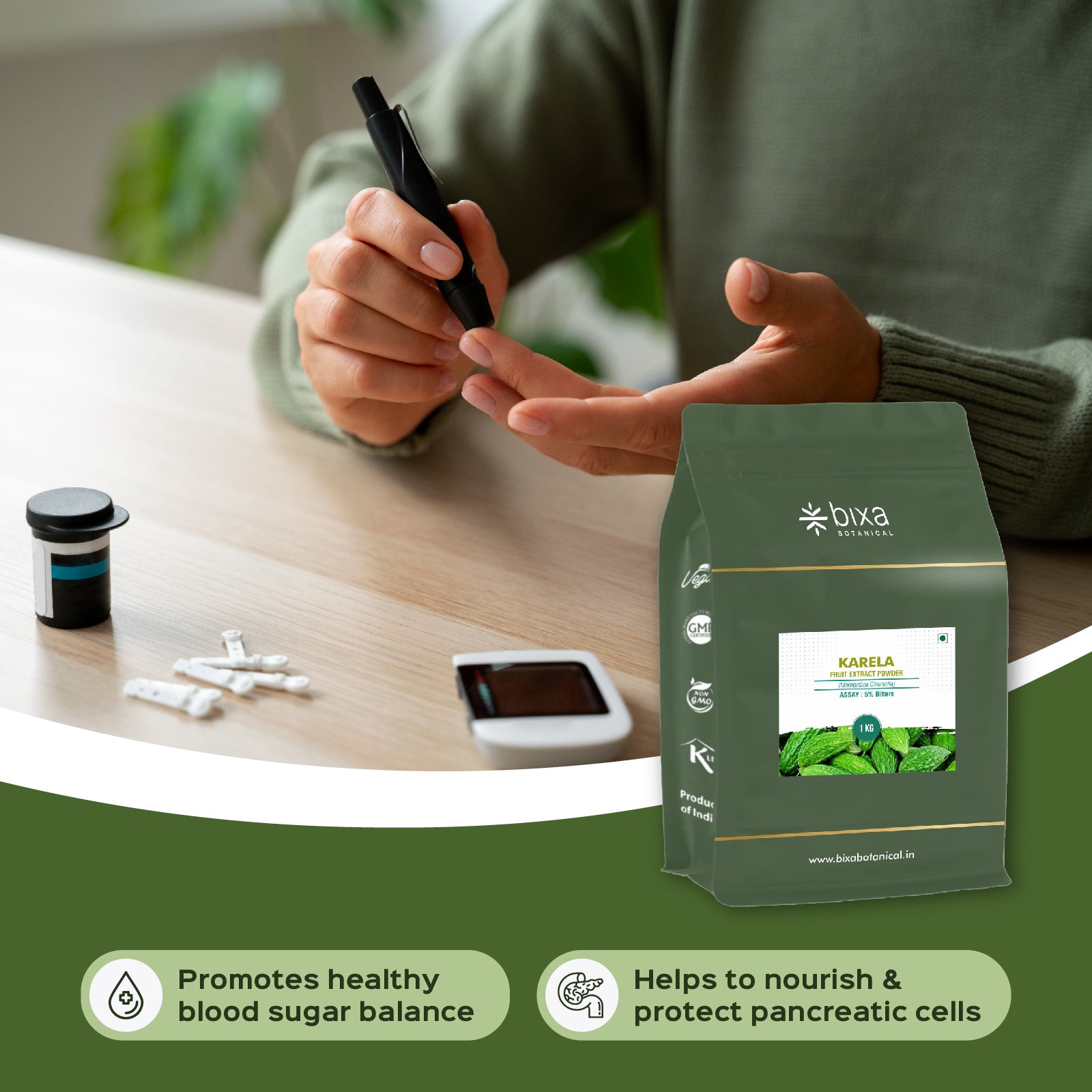 Karela / Bitter Melon (Momordica Charantia) dry Extract - 5% Bitters by Gravimetry