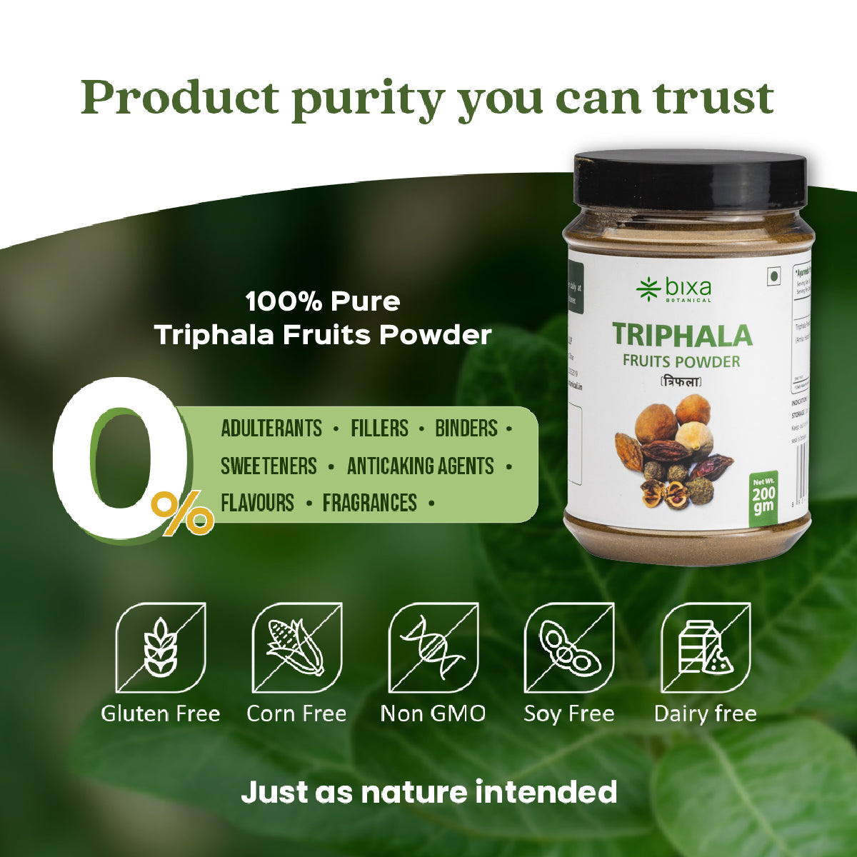 Triphala Fruit Powder  Amla + Haritaki + Bibhitaki