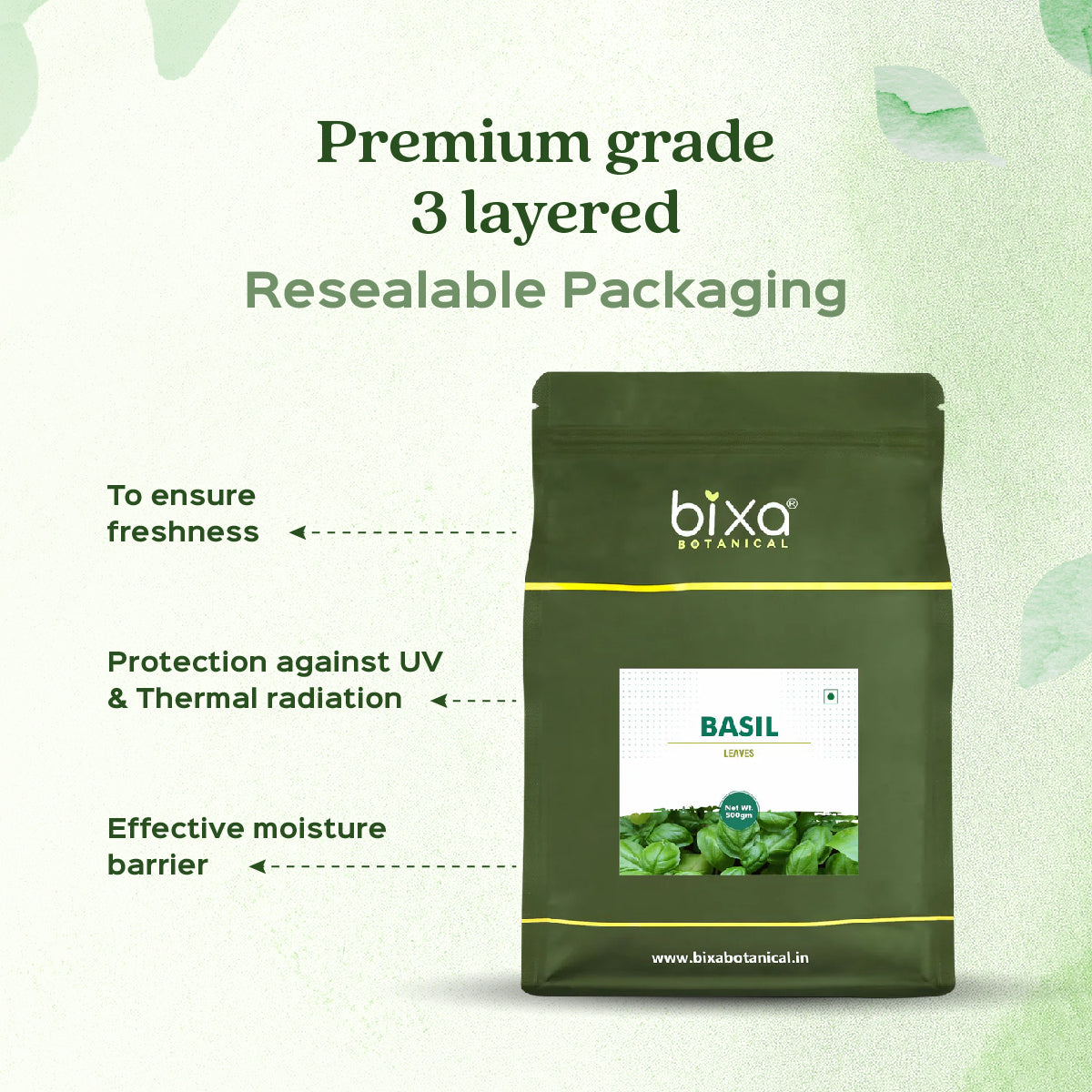 Basil Leaves Seasoning | Premium Grade Leaves From Egypt l Pizza Pasta Italian Salads Sauces and other Cooking