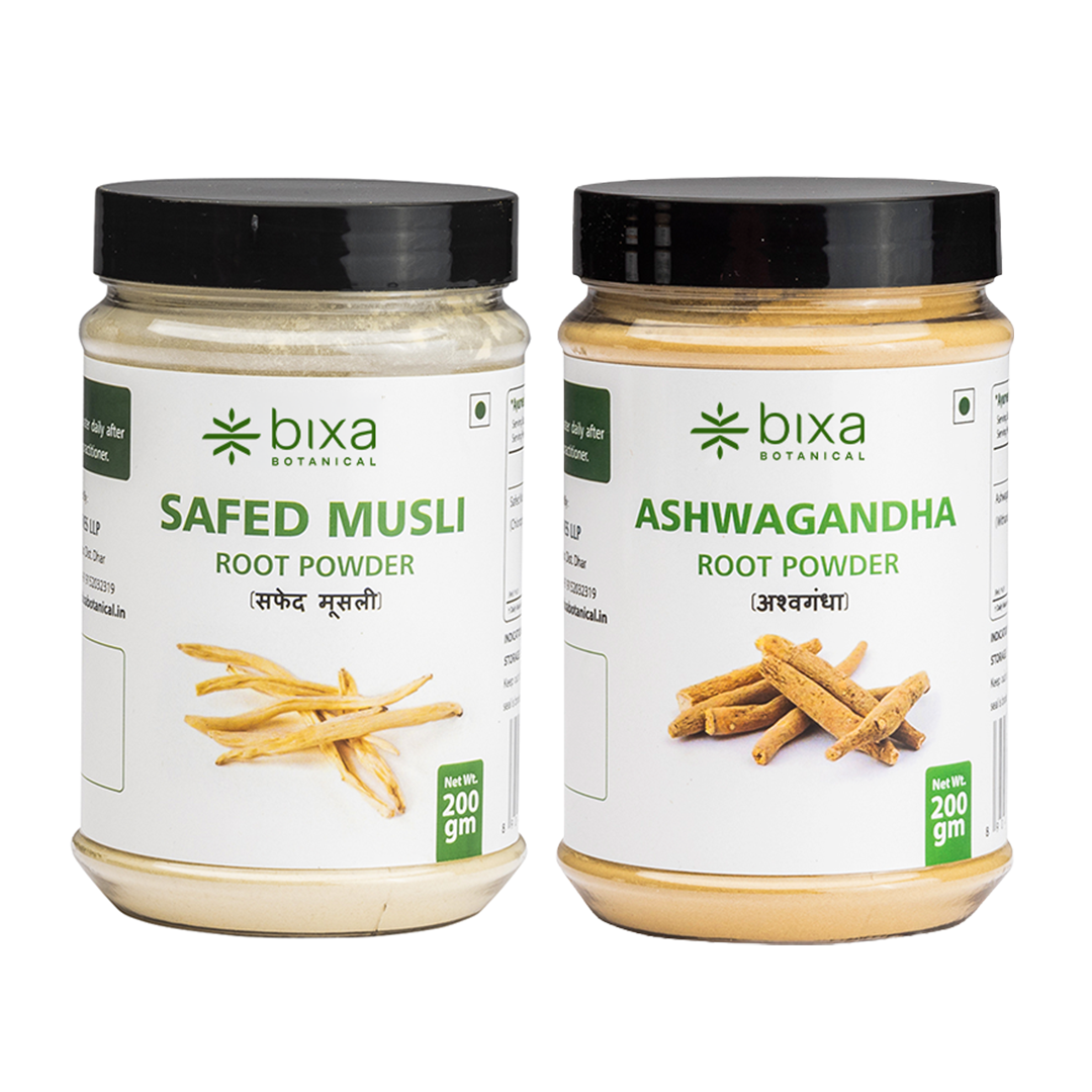 Muscle growth & Recovery Pack | Safed Musli Powder + Ashwagandha Powder | Combo