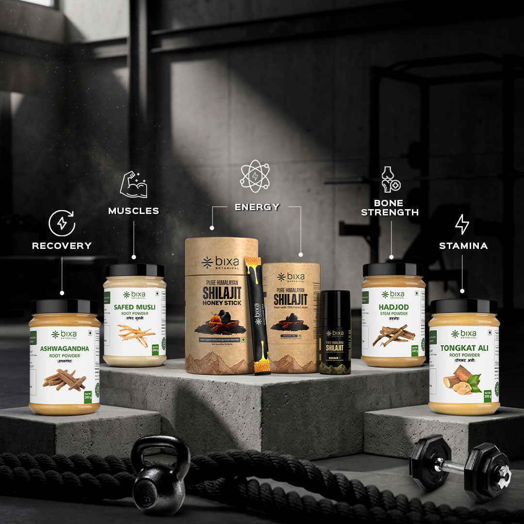 Muscle Growth & Strength Pack | Safed Musli Powder + Vidarikand Powder | Combo