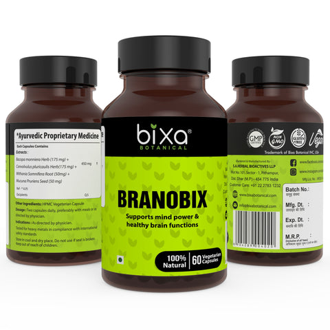 BRANOBIX 60 Veg Capsules (450mg) Supports mind power